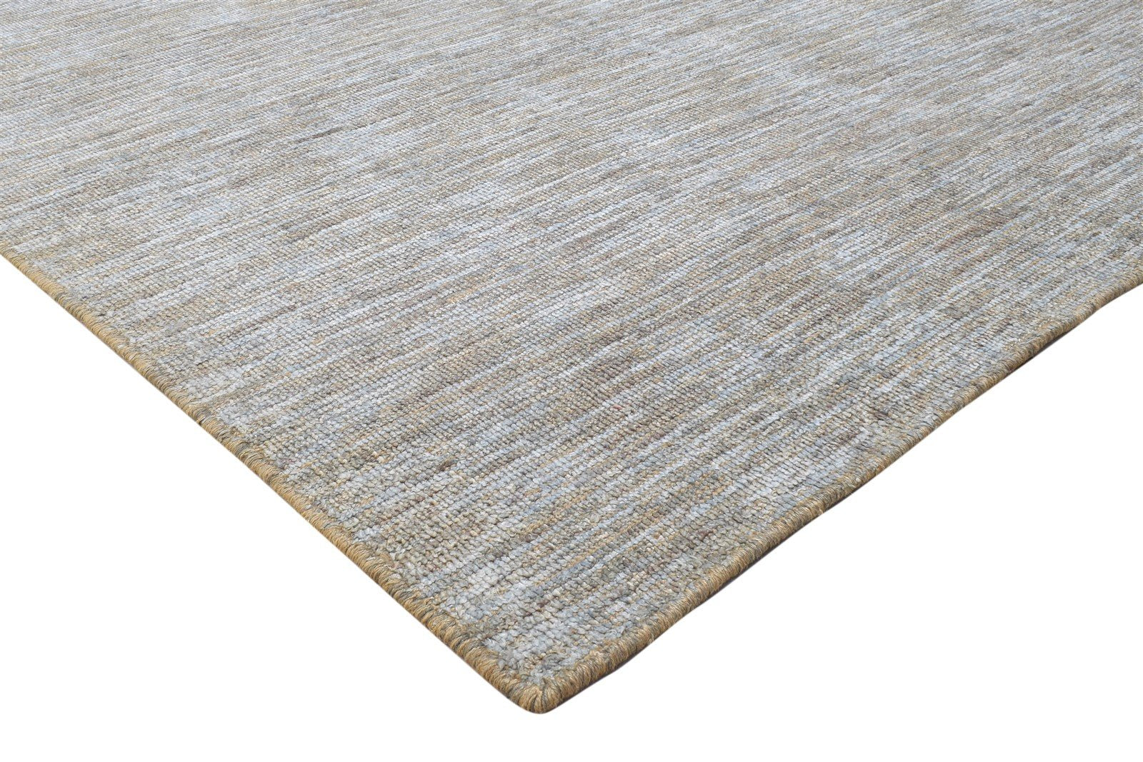 Hand Woven Grey Jute / Silk Rug 6X8 Modern Scandinavian Solid Room Size Carpet 7864180408469