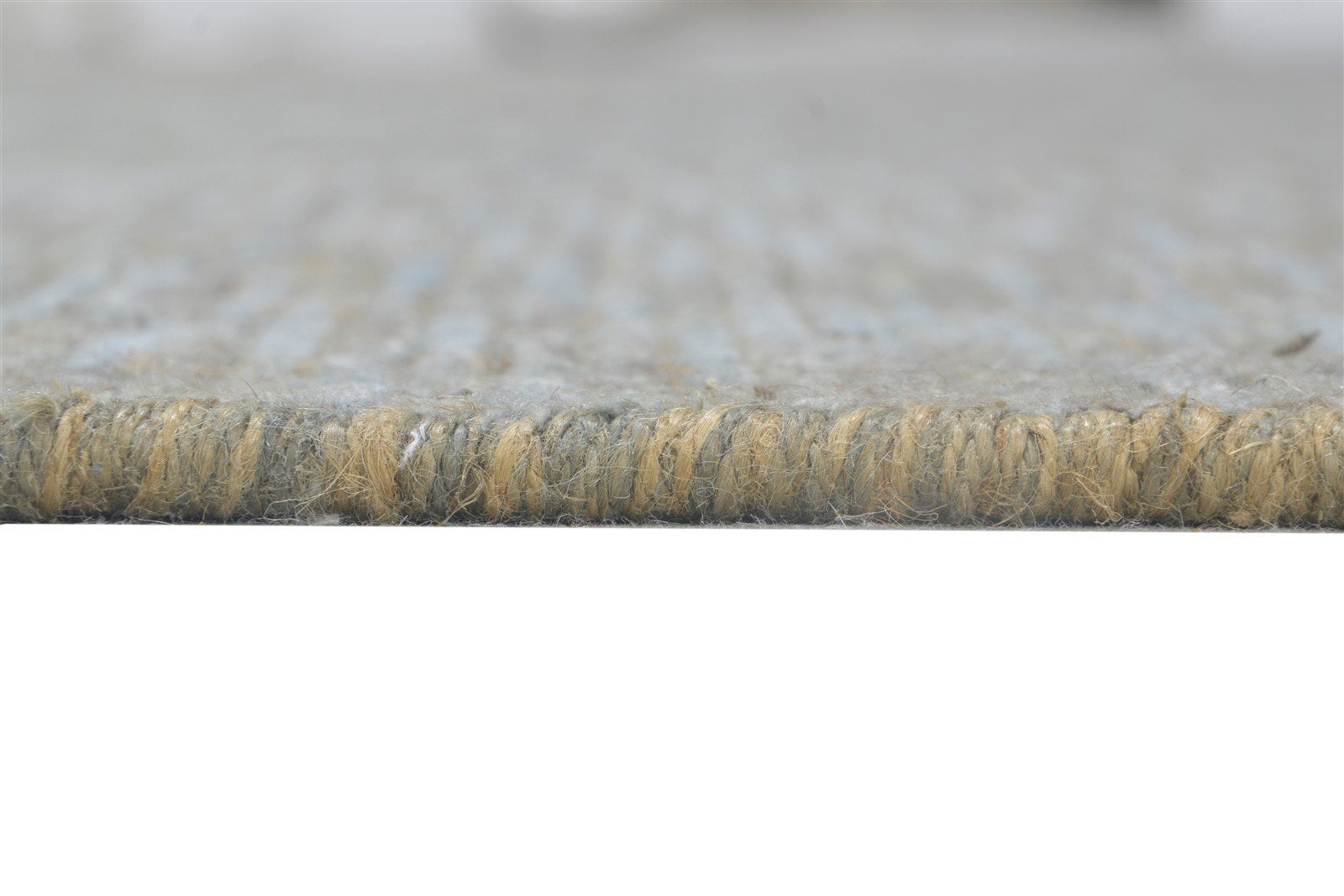 Hand Woven Grey Jute / Silk Rug 6X8 Modern Scandinavian Solid Room Size Carpet 7864180408469