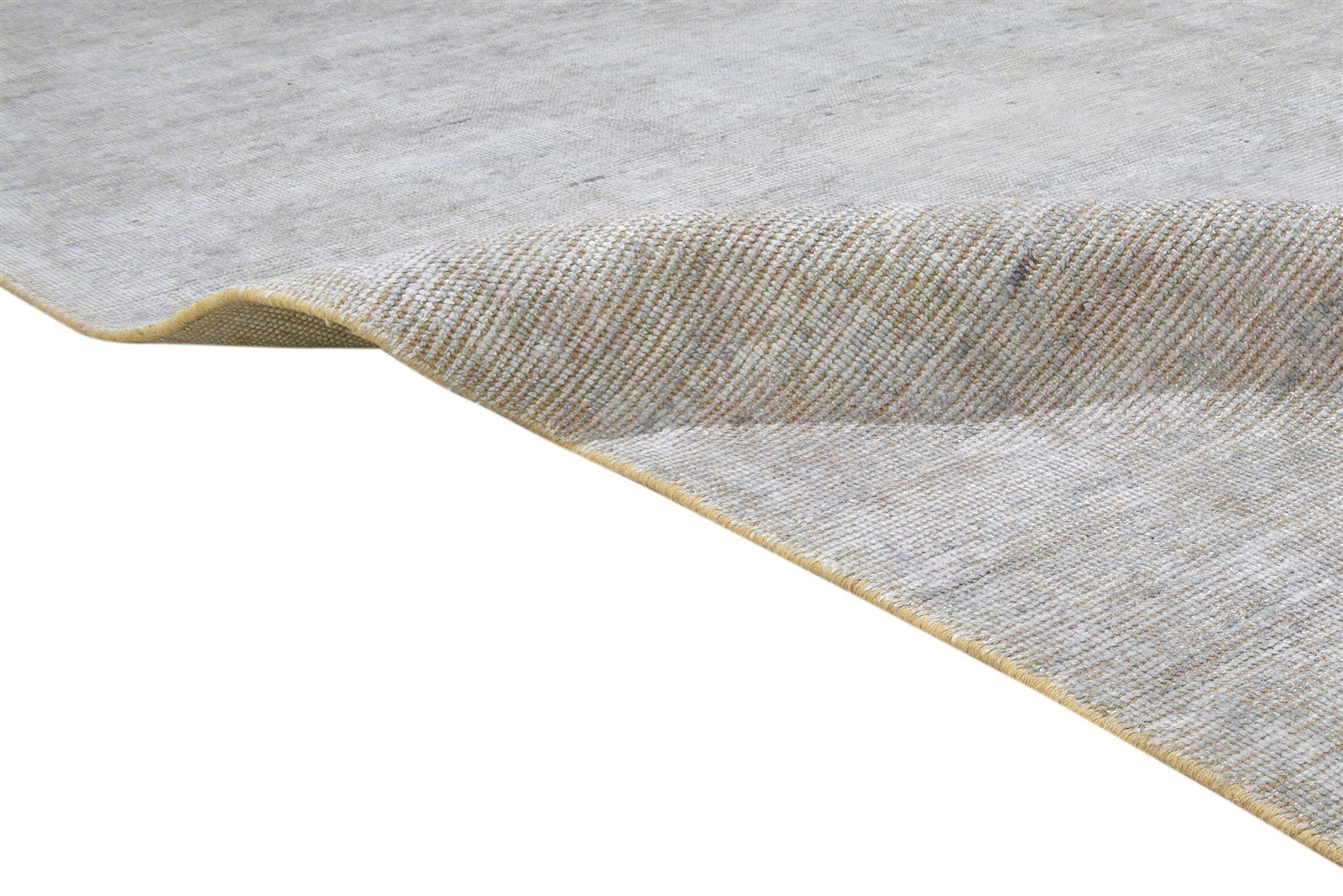 Hand Woven Grey Jute / Silk Rug 8' X 10' Modern Scandinavian Solid Large Carpet 7864181227669