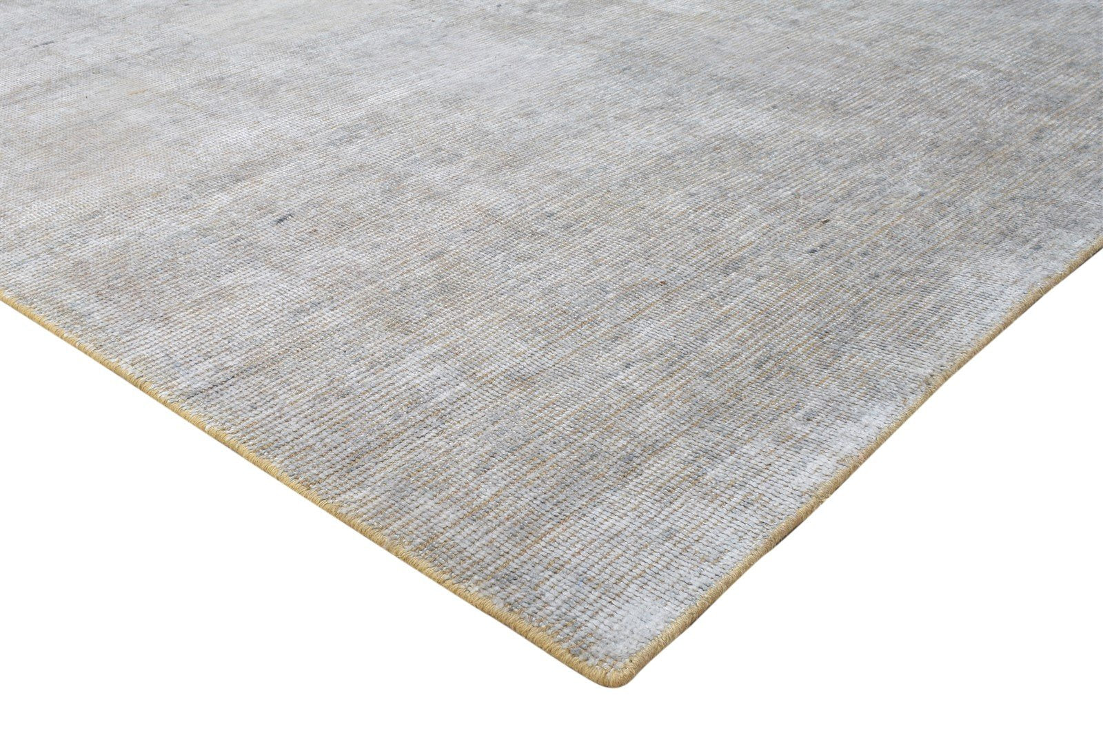 Hand Woven Grey Jute / Silk Rug 8' X 10' Modern Scandinavian Solid Large Carpet 7864181227669