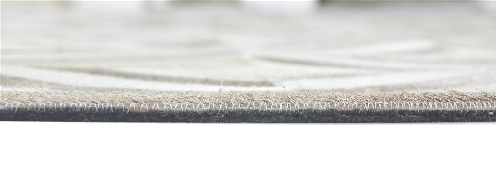 Myra Hand Woven Grey Leather Rug 6' X 9' Modern Scandinavian Diamond 7860682260629