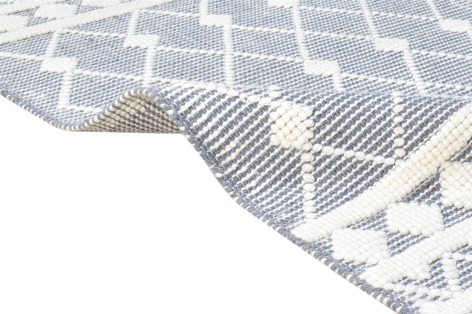 Hand Woven Grey New Zealand Wool Rug 3X4 Modern Scandinavian Nordic Small Carpet 7865180618901