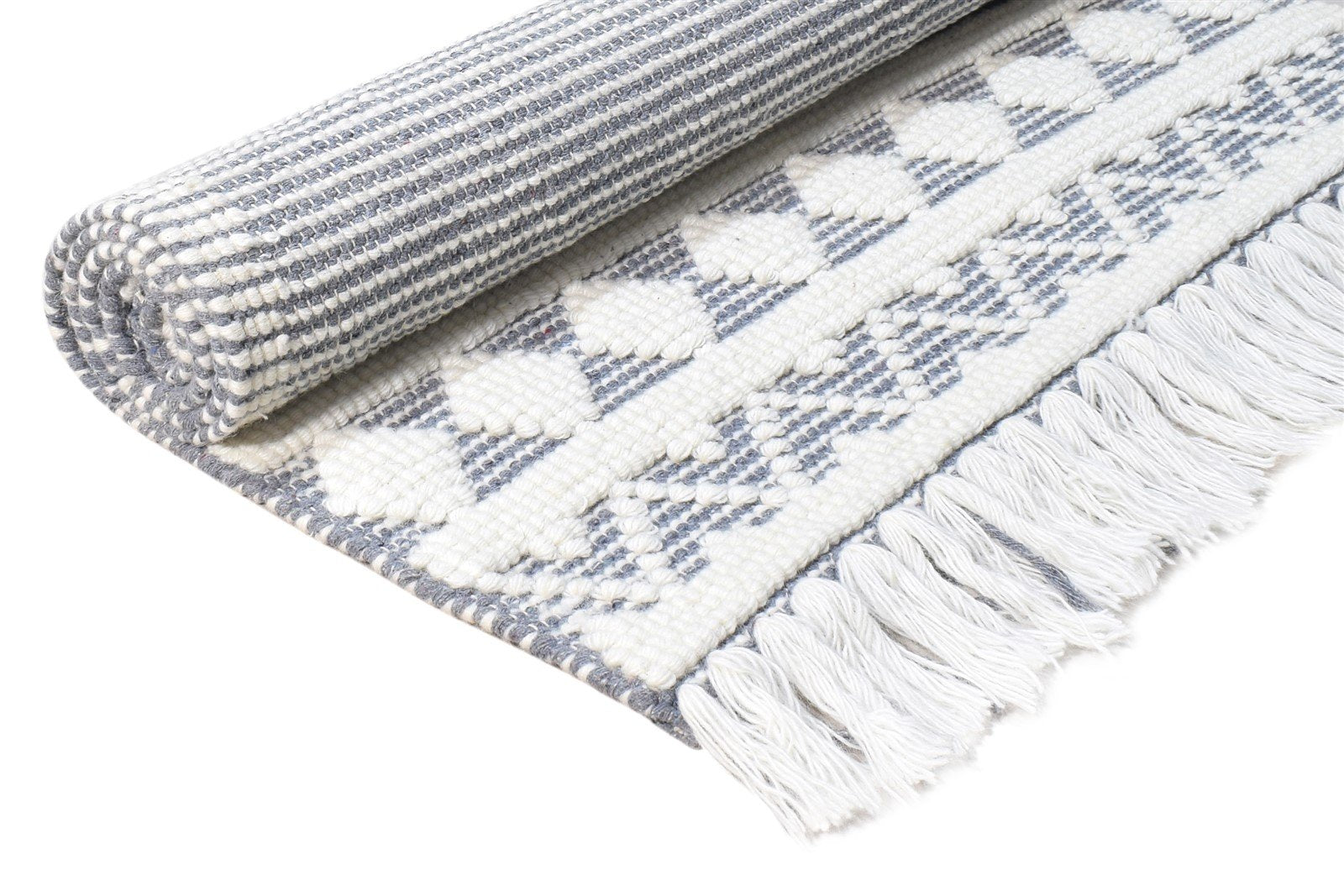 Hand Woven Grey New Zealand Wool Rug 3X4 Modern Scandinavian Nordic Small Carpet 7865180618901