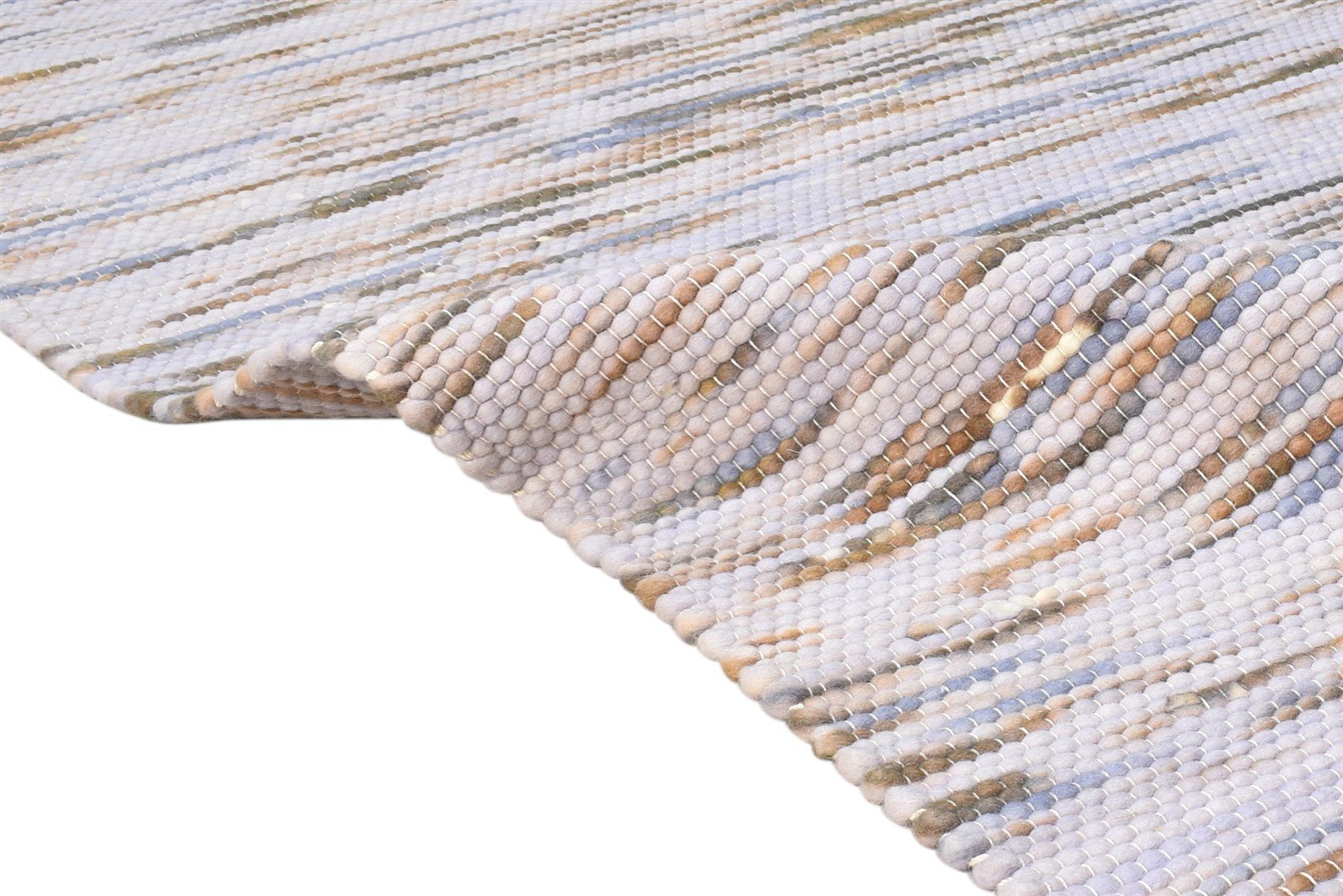 Hand Woven Grey Wool Rug 5' X 7' Modern Scandinavian Abstract Room Size Carpet 7865007866005