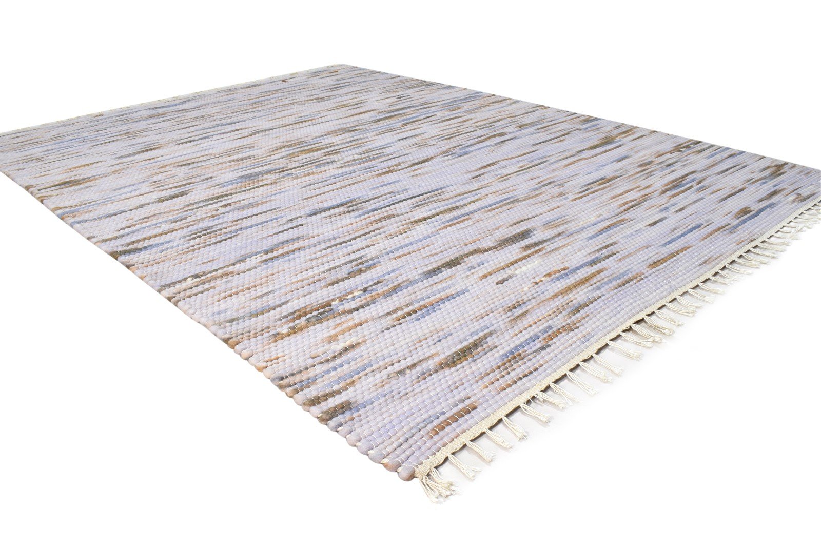 Hand Woven Grey Wool Rug 5' X 7' Modern Scandinavian Abstract Room Size Carpet 7865007866005