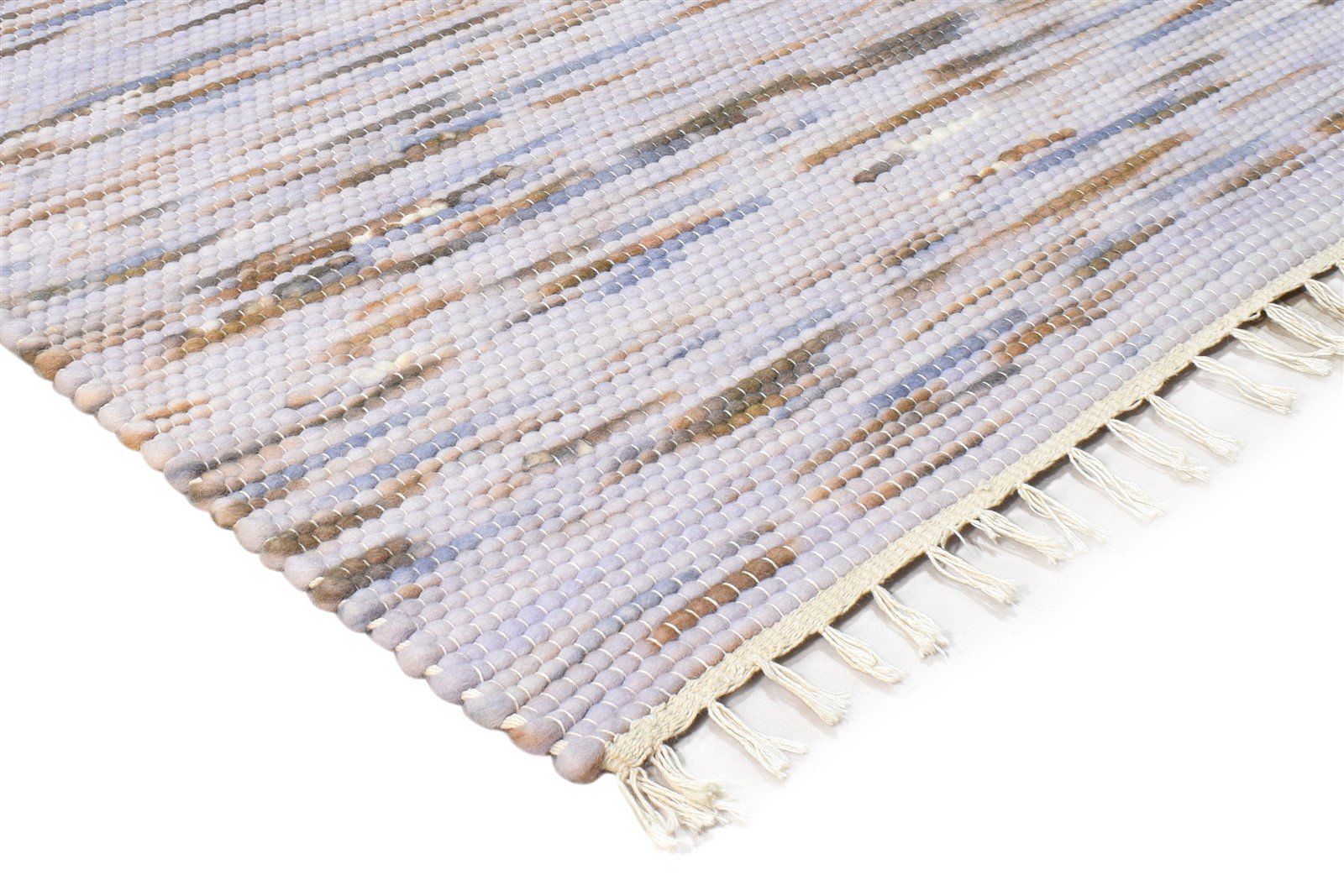 Hand Woven Grey Wool Rug 5' X 7' Modern Scandinavian Abstract Room Size Carpet 7865007866005
