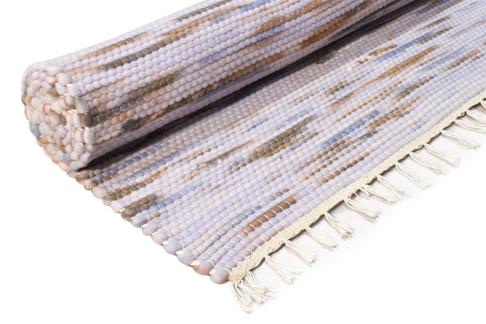 Hand Woven Grey Wool Rug 5' X 7' Modern Scandinavian Abstract Room Size Carpet 7865007866005