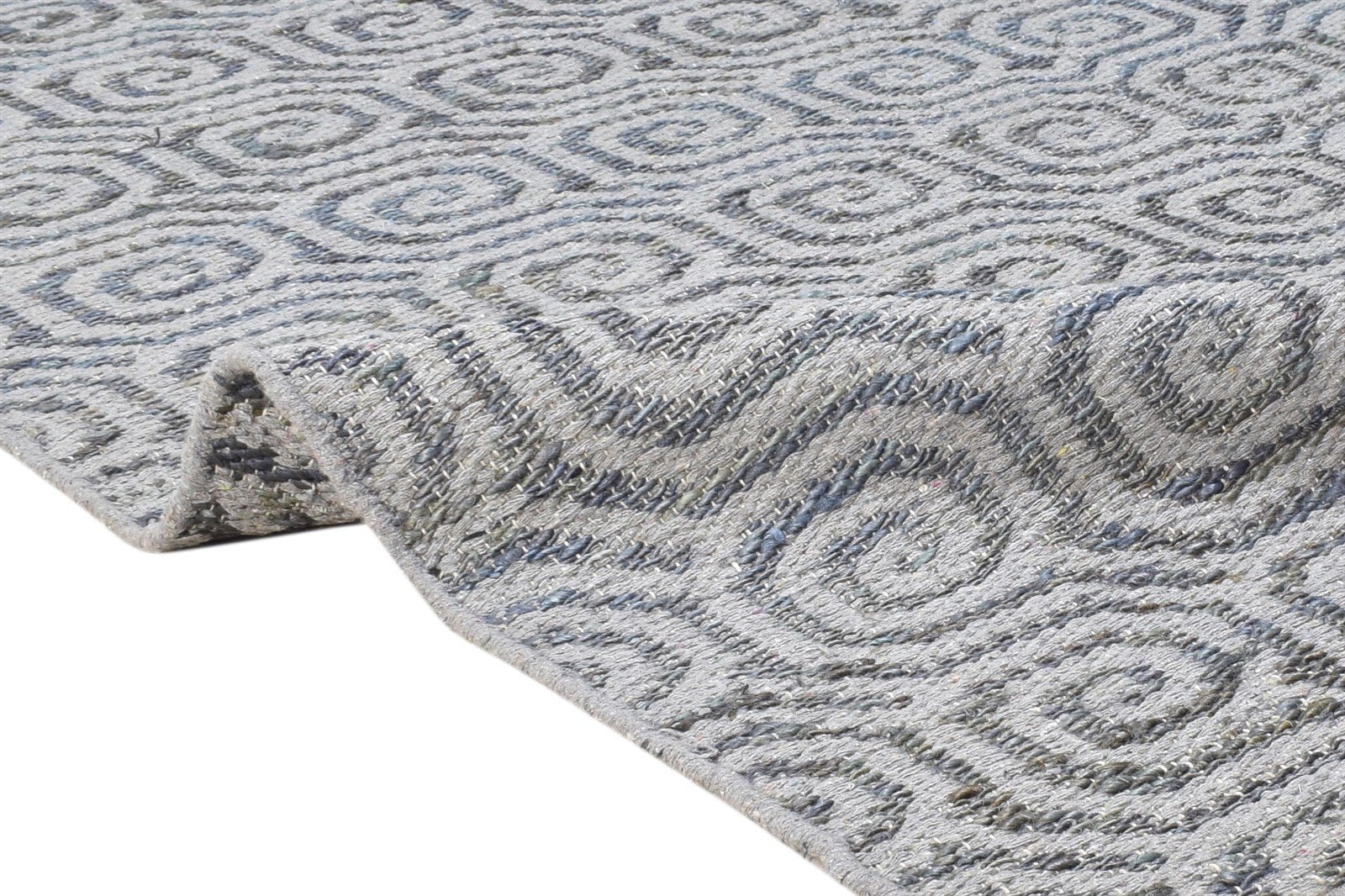 Theresa Hand Woven Grey Wool Rug 5' X 8' Modern Moroccan Geometric 7865050431637