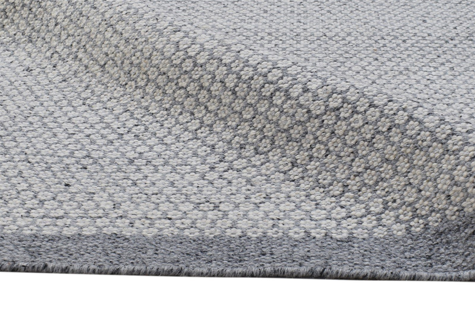 Hand Woven Grey Wool Rug 5' X 8' Modern Scandinavian Solid Room Size Carpet 7865008259221