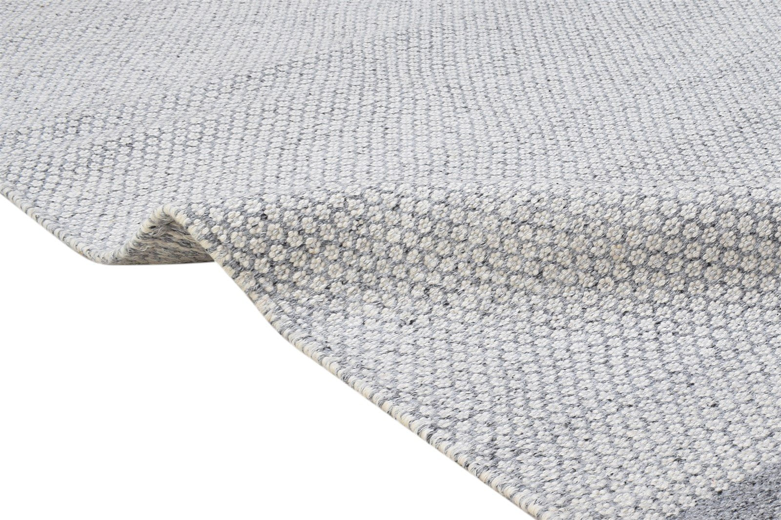 Hand Woven Grey Wool Rug 5' X 8' Modern Scandinavian Solid Room Size Carpet 7865008259221