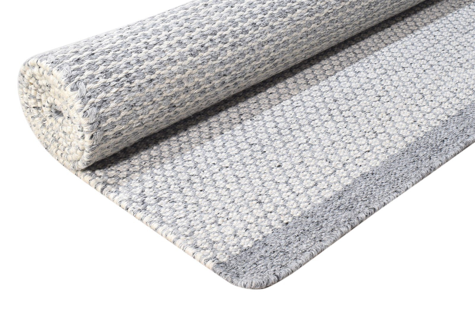Hand Woven Grey Wool Rug 5' X 8' Modern Scandinavian Solid Room Size Carpet 7865008259221