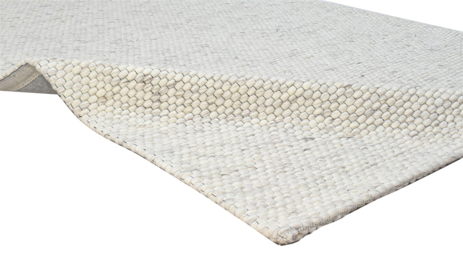 Hand Woven Grey Wool Rug 5' X 8' Modern Scandinavian Striped Room Size Carpet 7860680065173