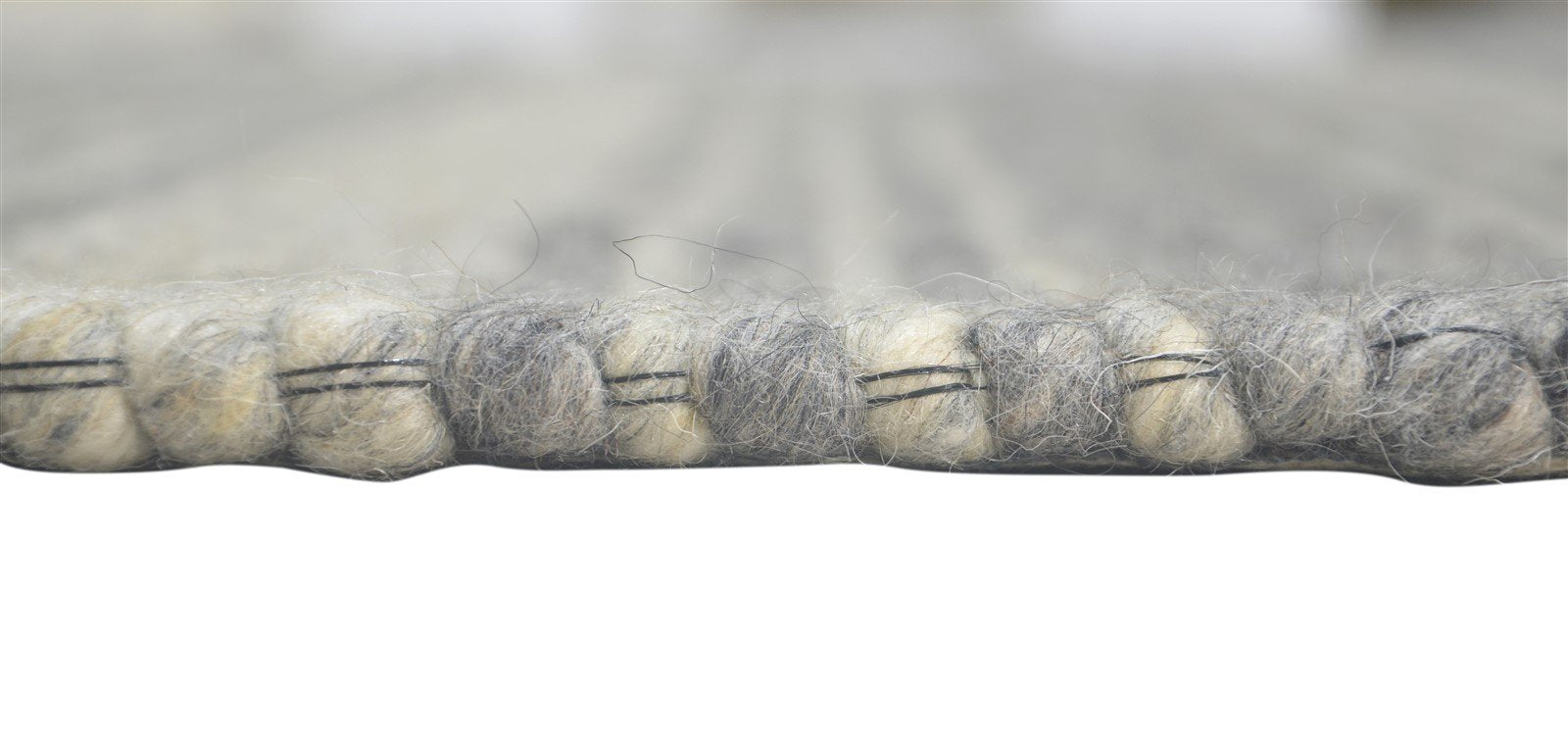 Hand Woven Grey Wool Rug 5' X 8' Modern Scandinavian Striped Room Size Carpet 7860680523925