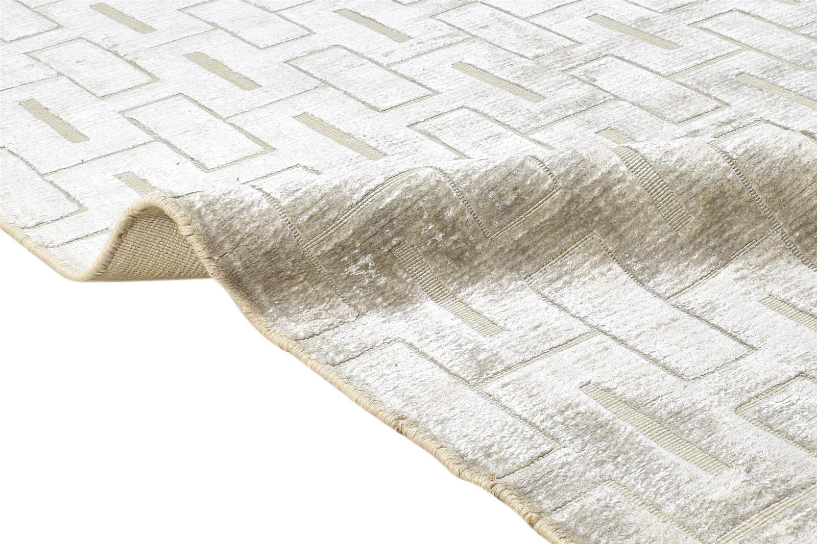 Hand Woven Grey Wool Rug 8' X 11' Modern Scandinavian Geometric Large Carpet 7864804835477