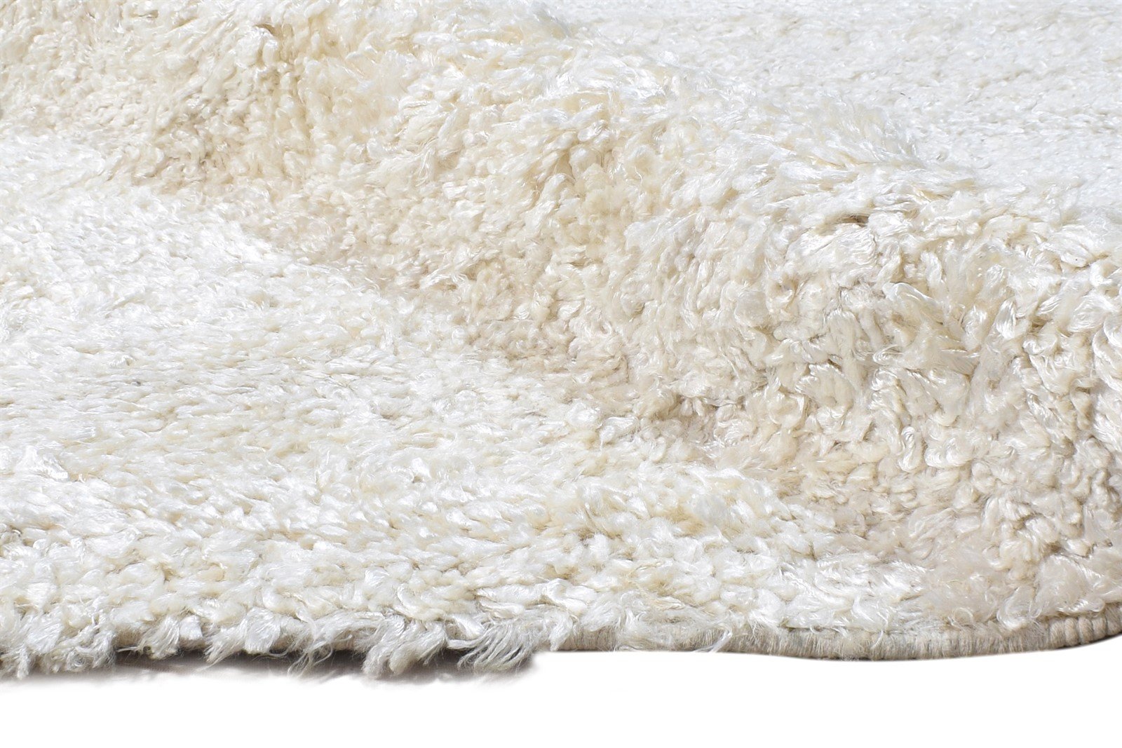 Hand Woven Ivory Polyester Rug 9' X 12' Modern American Abstract Large Carpet 7865106792597