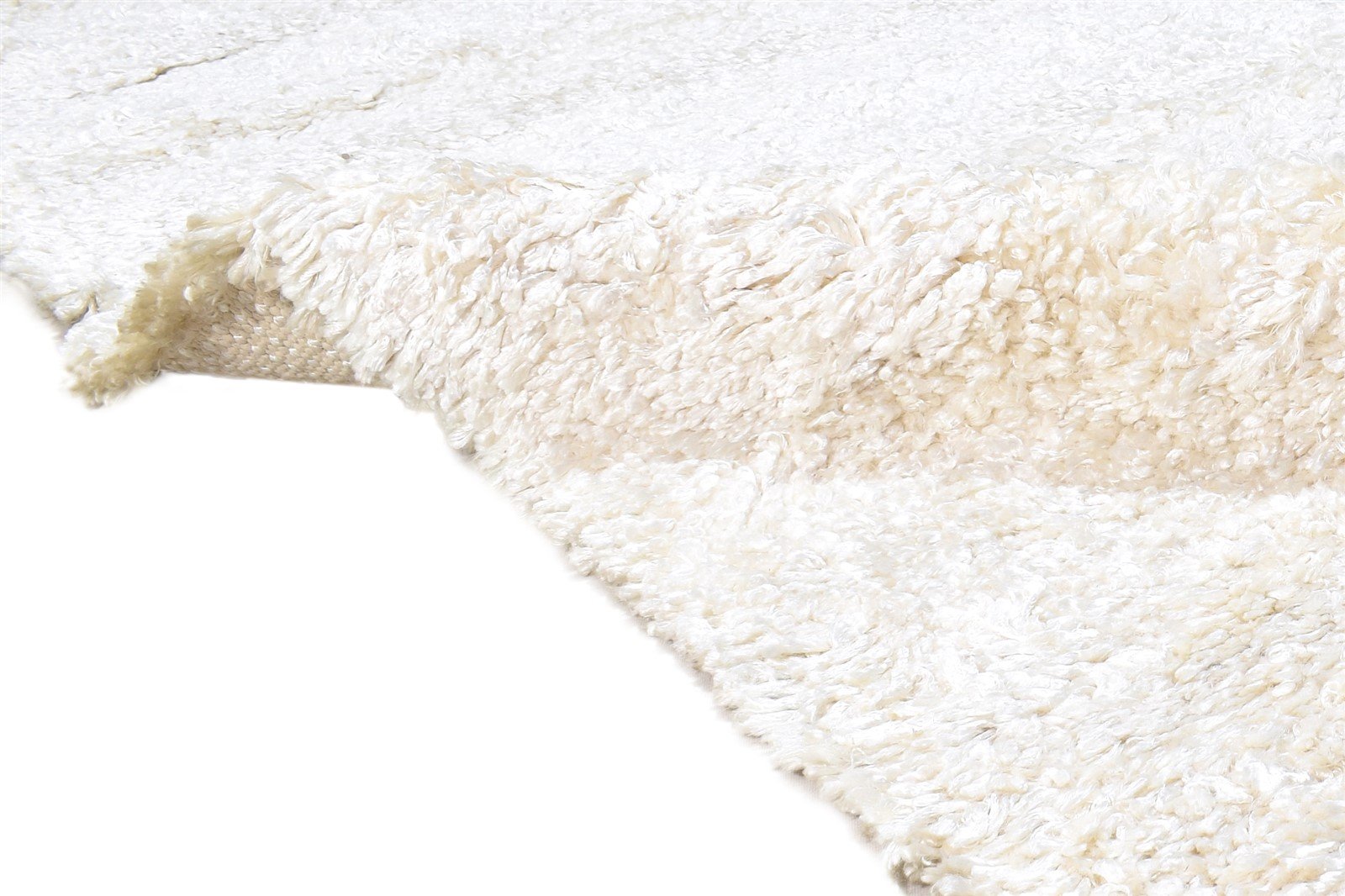 Hand Woven Ivory Polyester Rug 9' X 12' Modern American Abstract Large Carpet 7865106792597