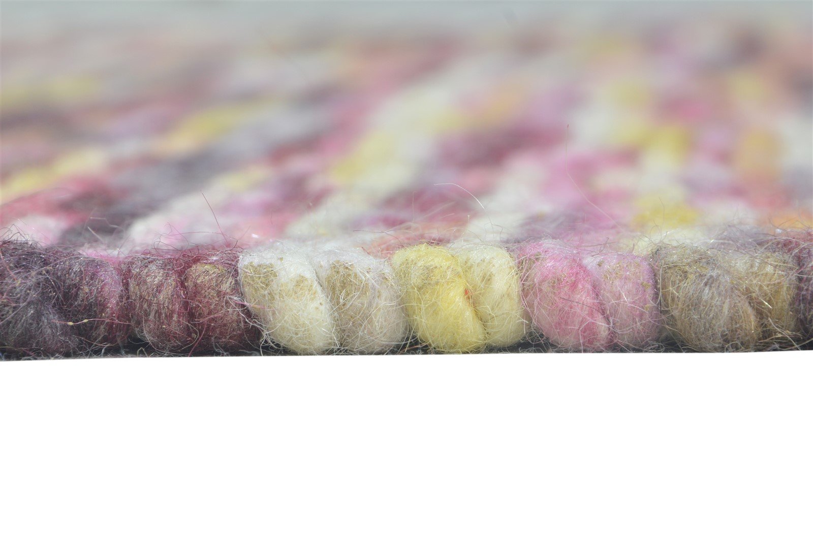 Opal Hand Woven Pink Wool Rug 4' X 6' Modern Bohemian Abstract 7865003835541