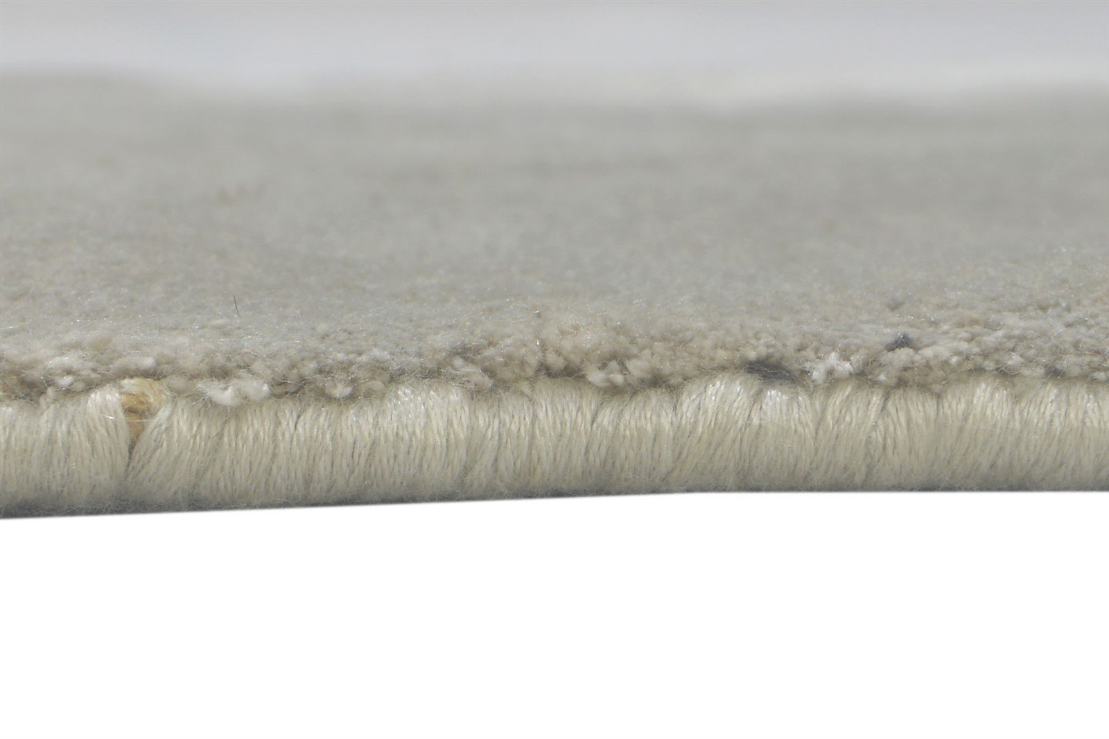 Handloom Beige Pet Yarn Rug 1' X 2' Modern Scandinavian Solid Small Carpet 7864087085205