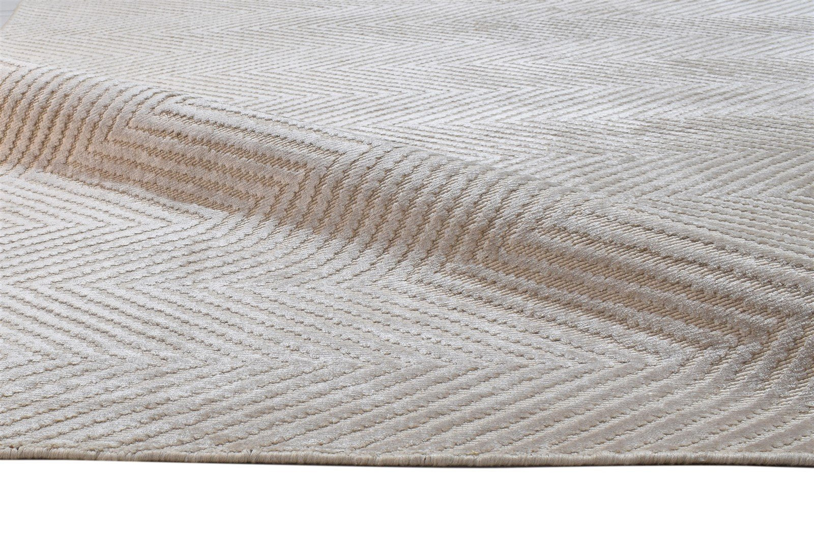 Handloom Beige Silk Rug 5' X 8' Modern Scandinavian Diamond Room Size Carpet 7864772624533