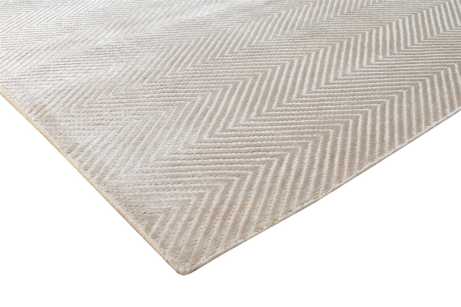 Handloom Beige Silk Rug 5' X 8' Modern Scandinavian Diamond Room Size Carpet 7864772624533