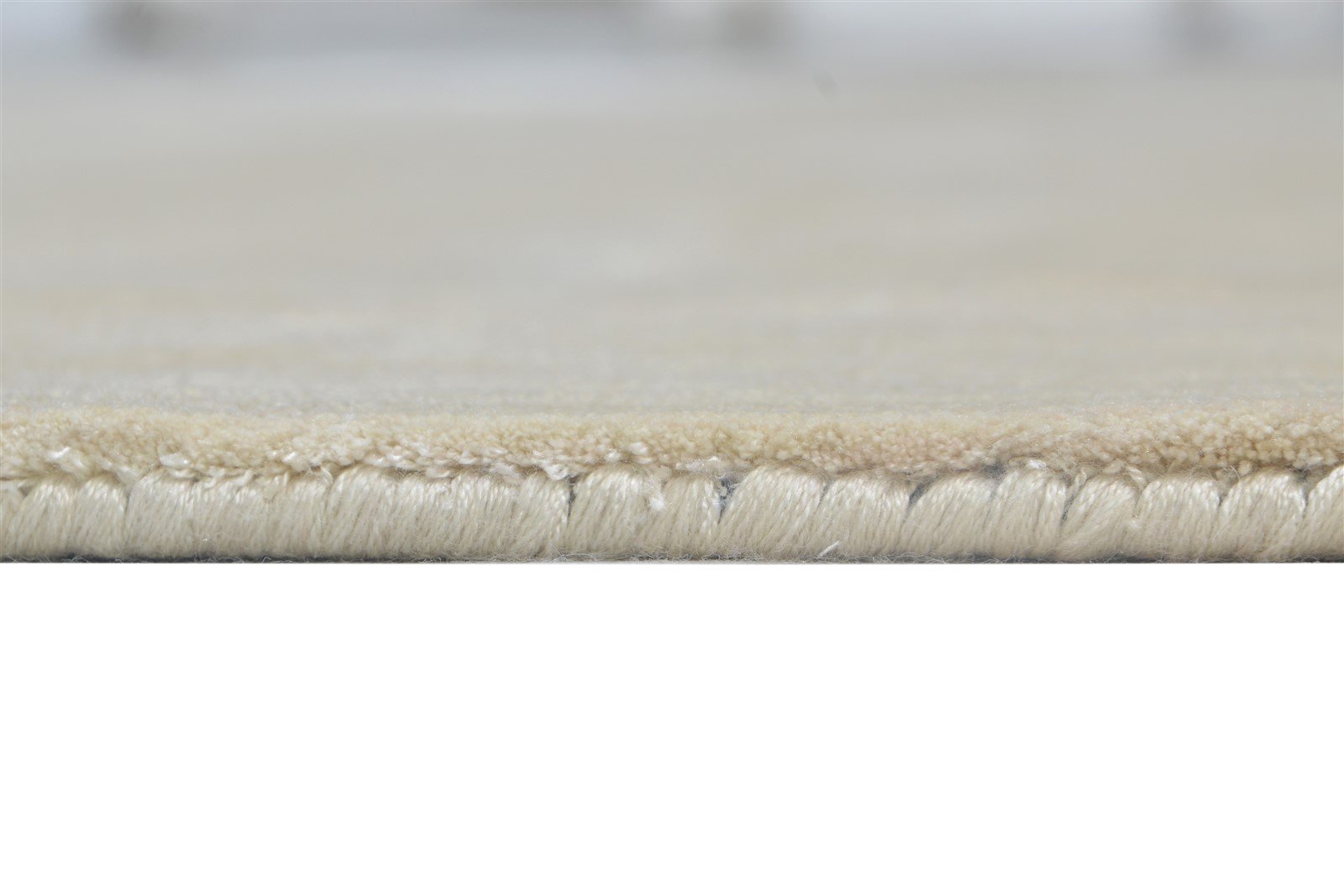 Handloom Beige Silk Rug 6' X 6' Modern Scandinavian Solid Room Size Round 7864819548309