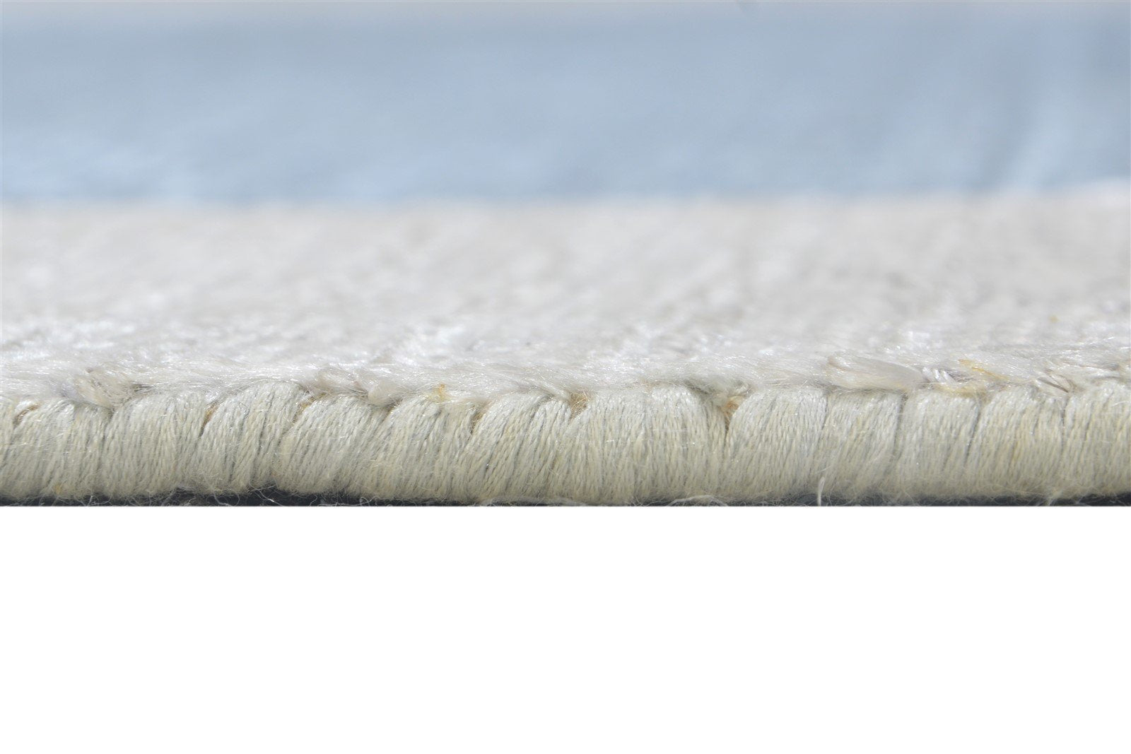 Handloom Blue Silk Rug 5' X 7' Modern Scandinavian Bordered Room Size Carpet 7864434196629