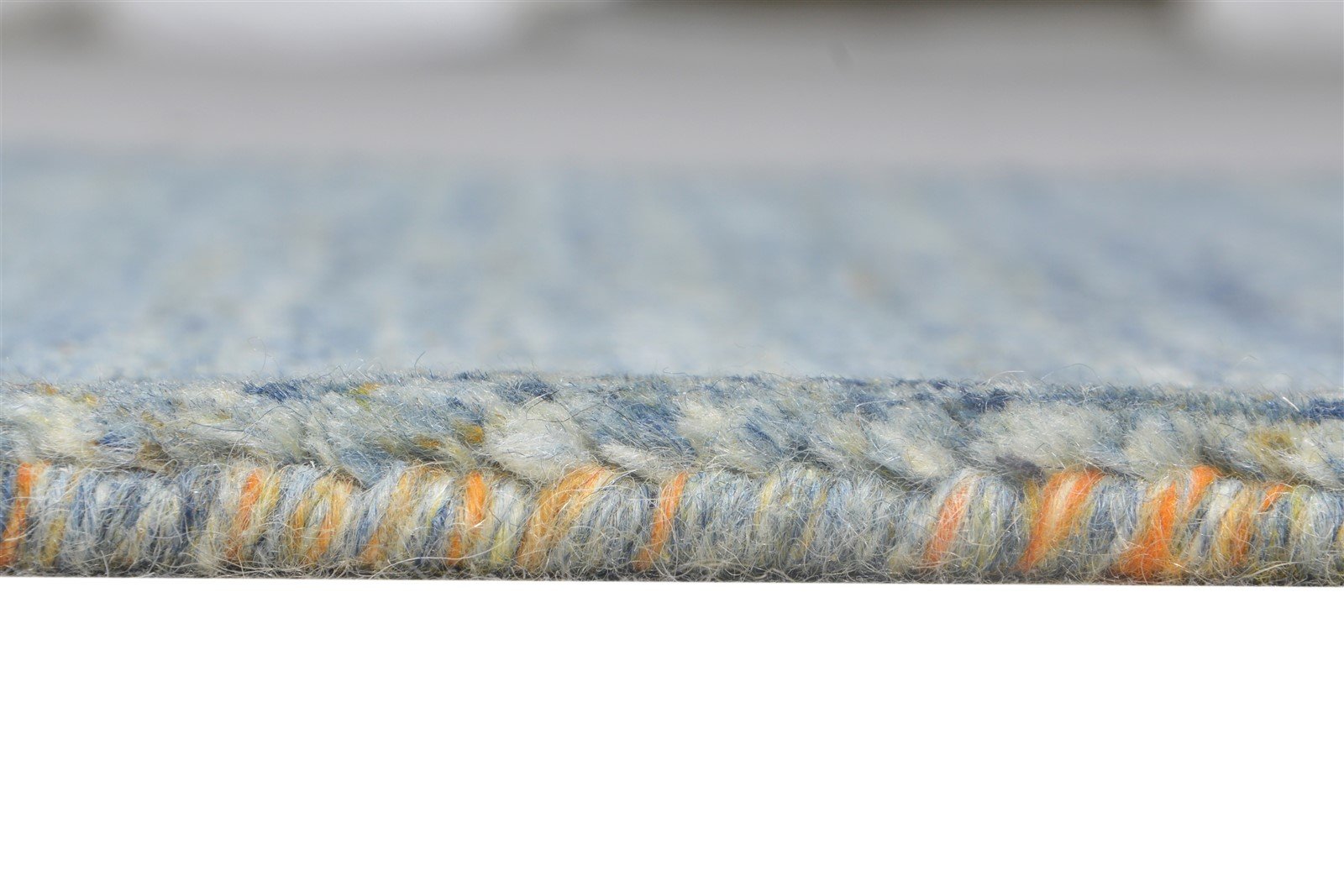 Handloom Blue Wool Rug 2' X 3' Modern Agra Grass Trellis Small Carpet 7865135923349