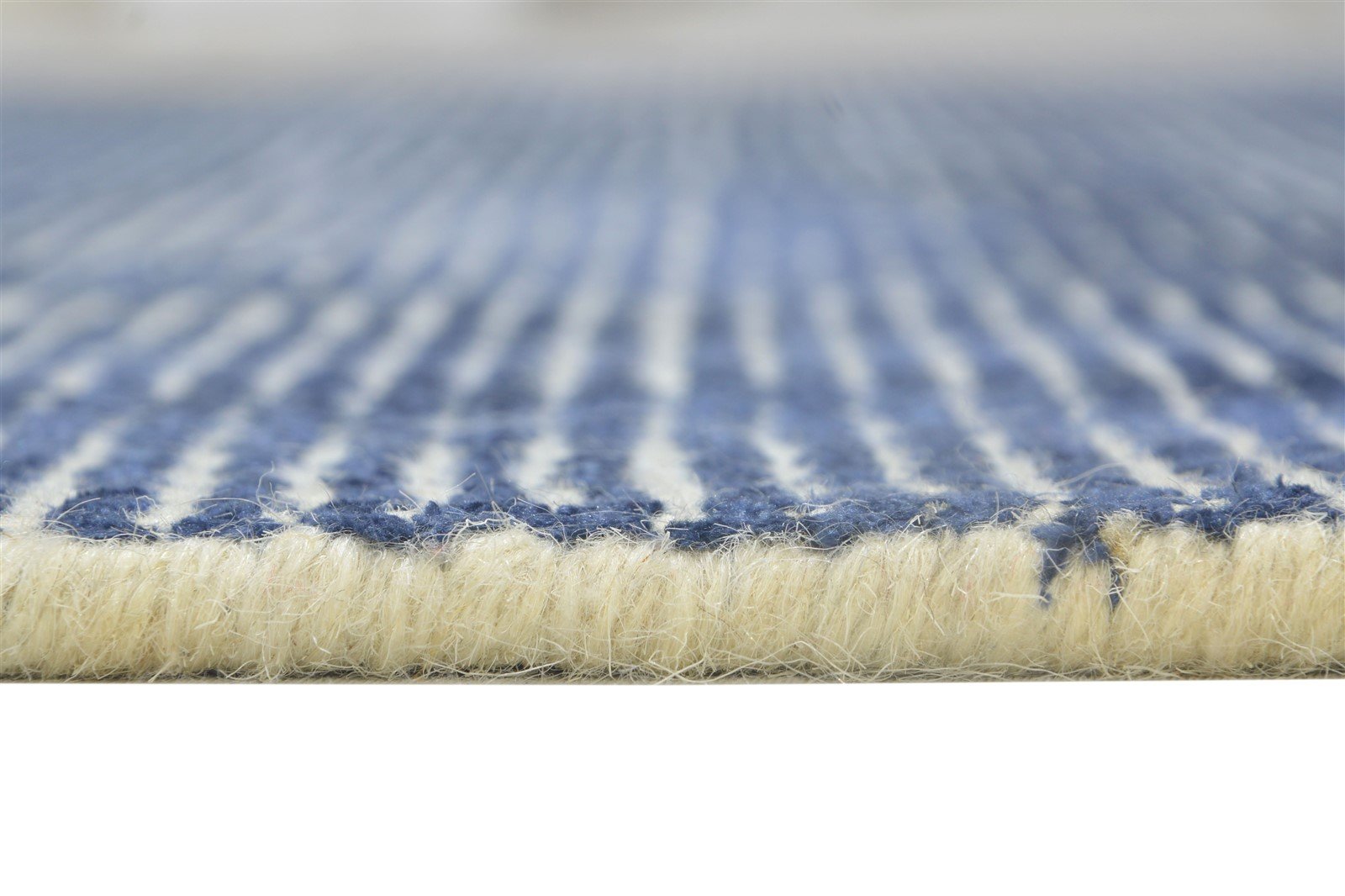 Handloom Blue Wool / Silk Rug 5X6 Modern Scandinavian Solid Room Size Carpet 7864153374869