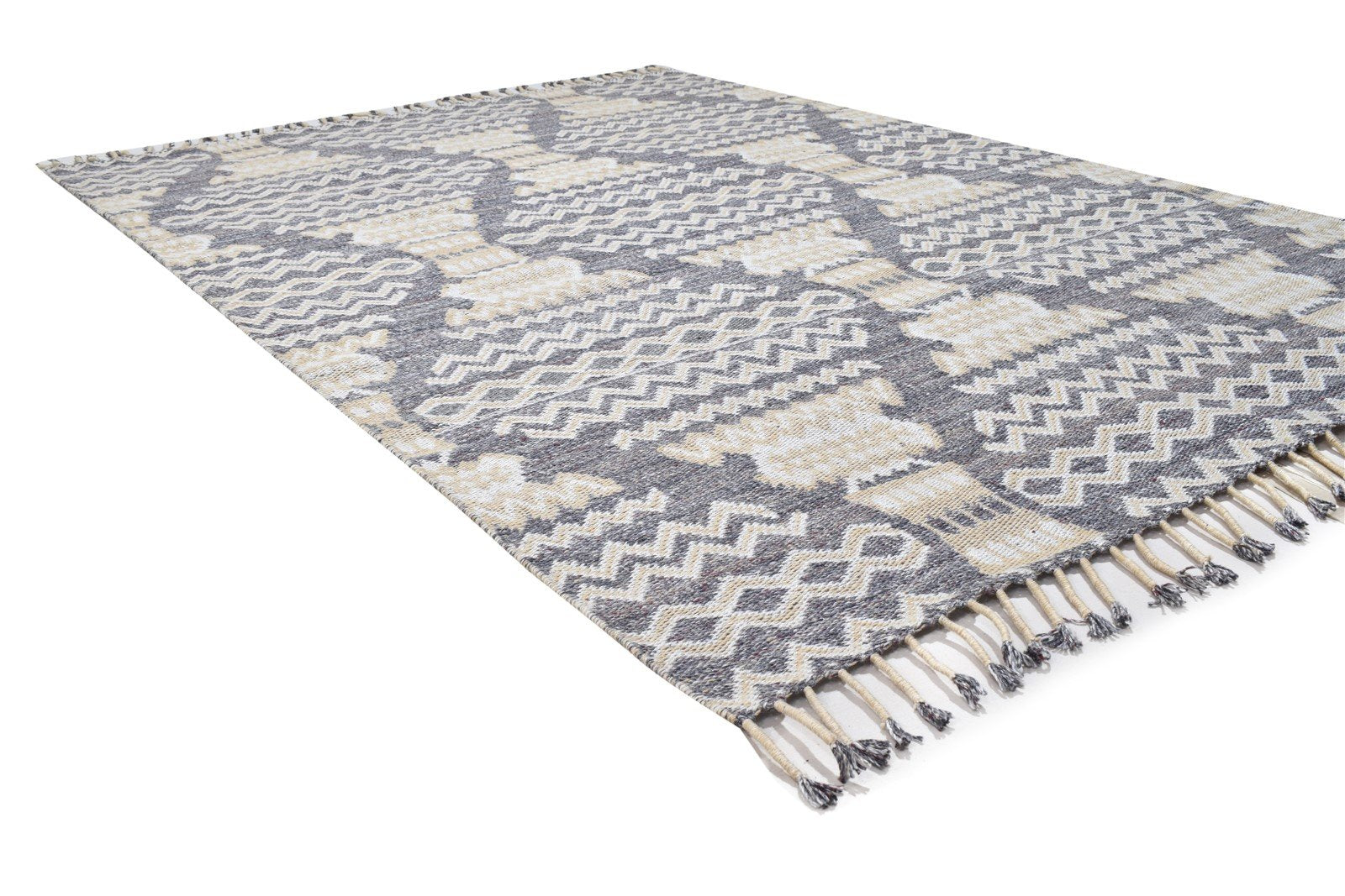 Handloom Brown Pet Yarn Rug 6X7 Modern Moroccan Southwestern Room Size Carpet 7864230838421