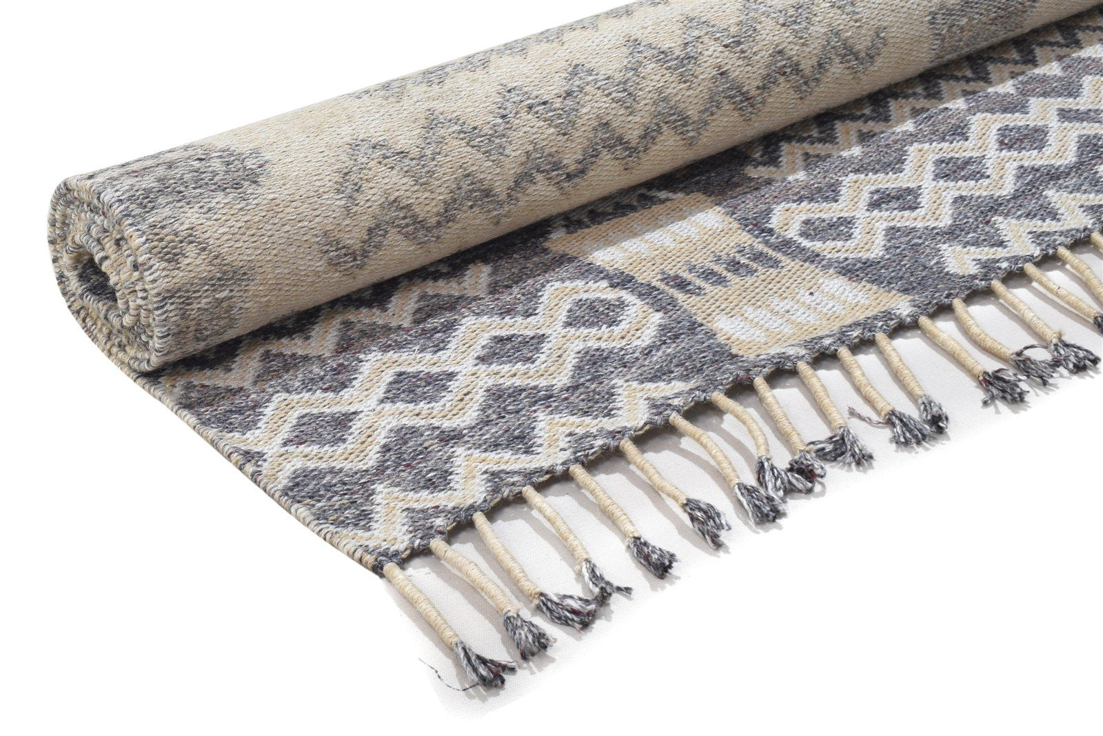 Handloom Brown Pet Yarn Rug 6X7 Modern Moroccan Southwestern Room Size Carpet 7864230838421