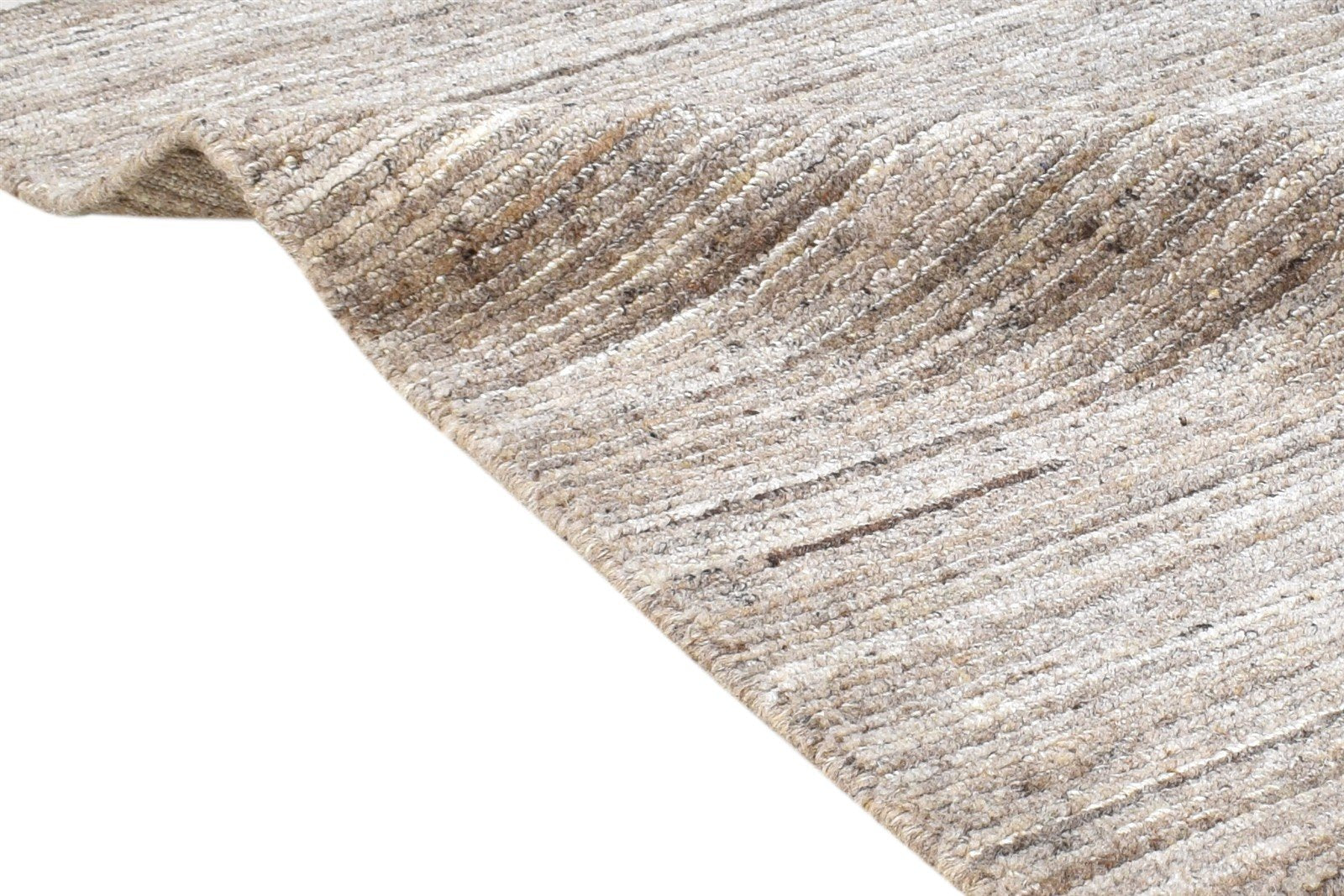 Handloom Brown Wool Rug 2' X 3' Modern Scandinavian Solid Small Carpet 7865134678165