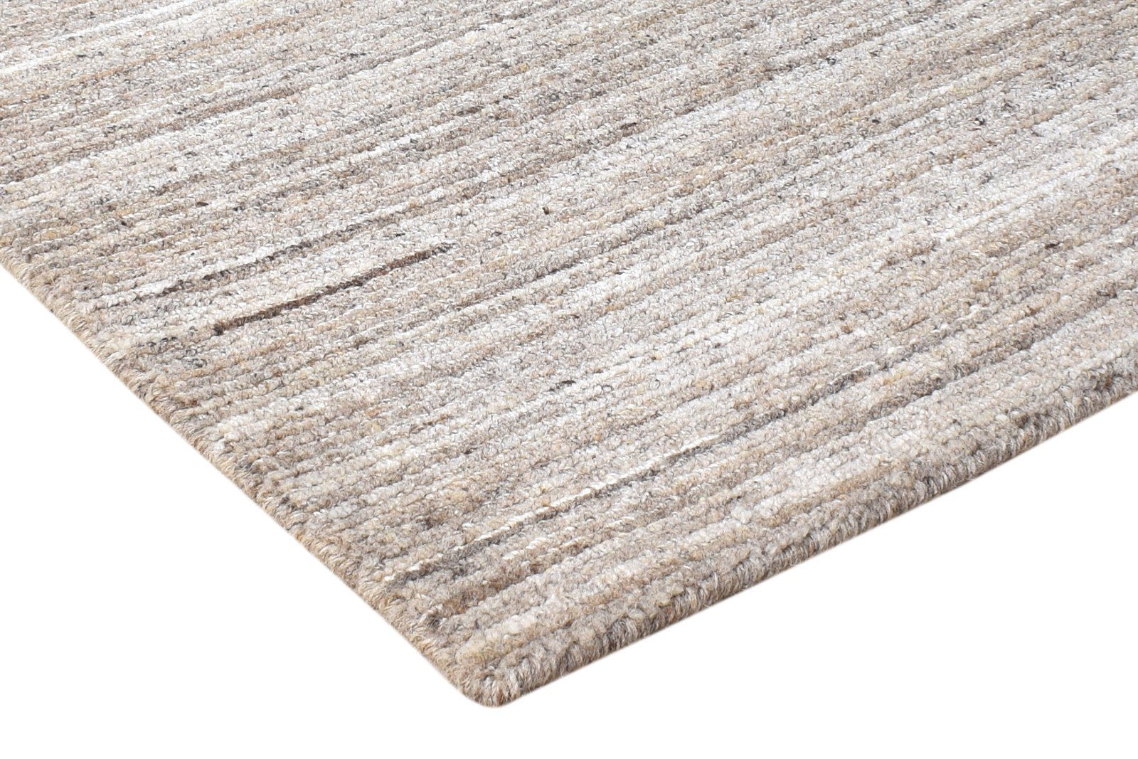 Handloom Brown Wool Rug 2' X 3' Modern Scandinavian Solid Small Carpet 7865134678165