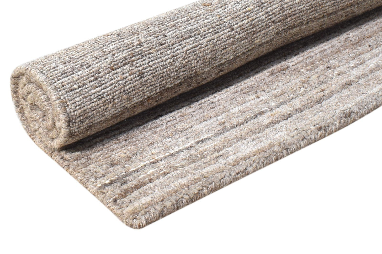 Handloom Brown Wool Rug 2' X 3' Modern Scandinavian Solid Small Carpet 7865134678165