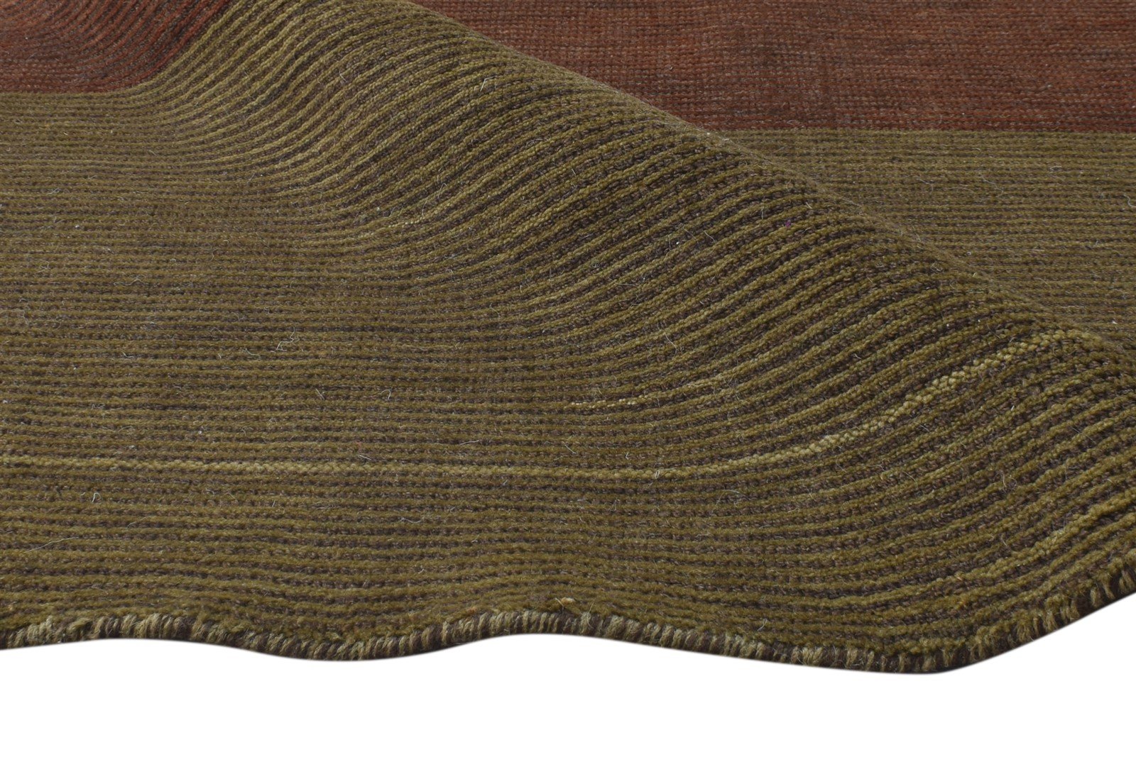 Cathyleen Handloom Brown Wool Rug 5' X 7' Modern Scandinavian Striped 7865075728533