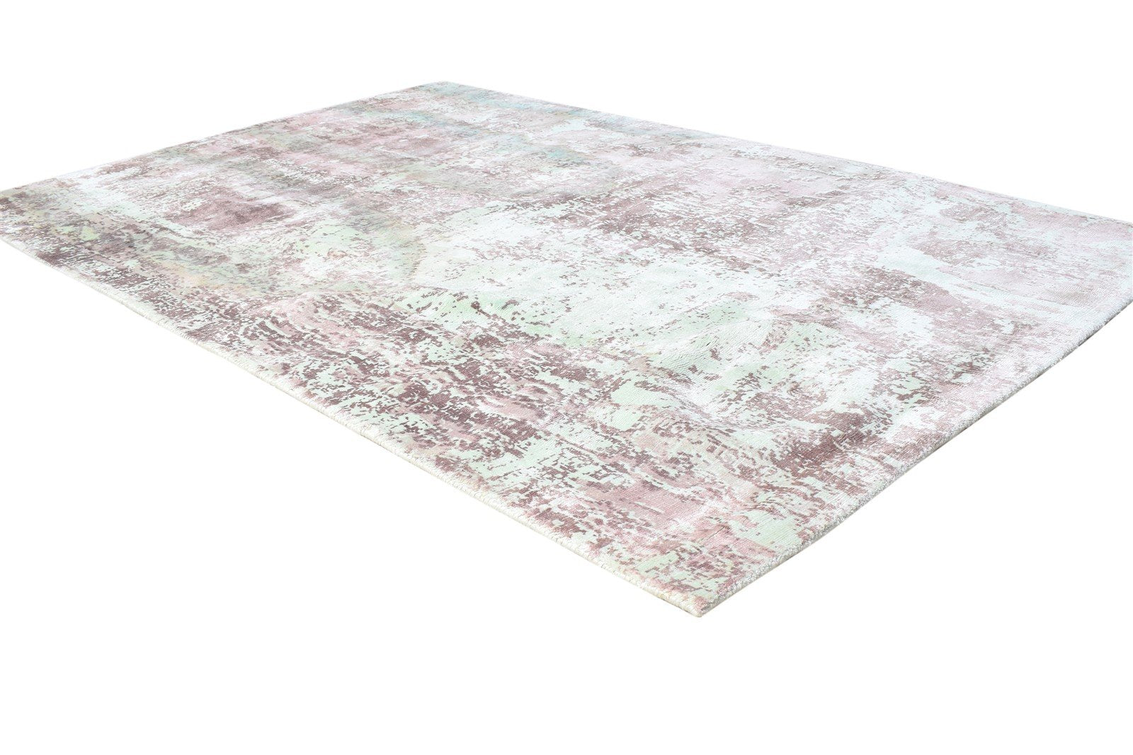 Handloom Chocolate Silk Rug 4' X 6' Modern American Abstract Room Size Carpet 7865144901781