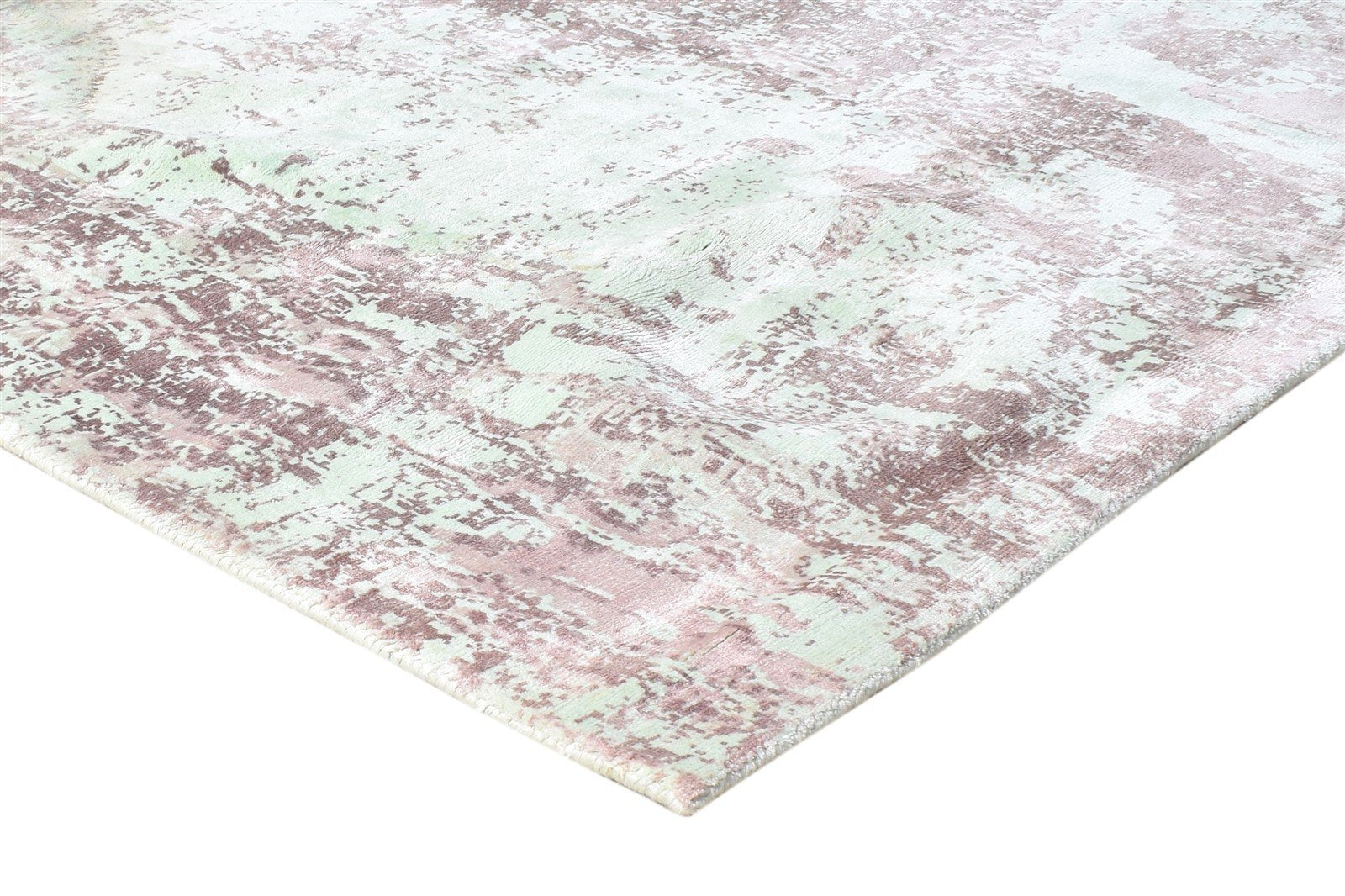 Handloom Chocolate Silk Rug 4' X 6' Modern American Abstract Room Size Carpet 7865144901781
