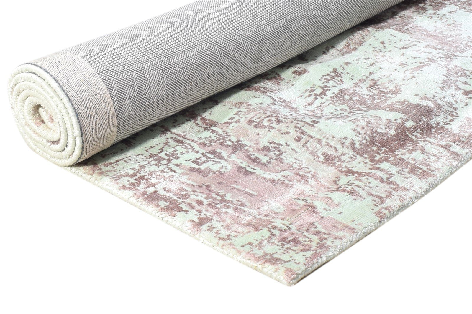 Handloom Chocolate Silk Rug 4' X 6' Modern American Abstract Room Size Carpet 7865144901781