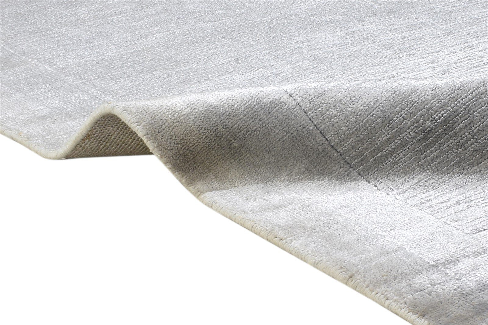 Handloom Dark Grey Silk Rug 5' X 8' Modern Scandinavian Solid Room Size Carpet 7864441176213