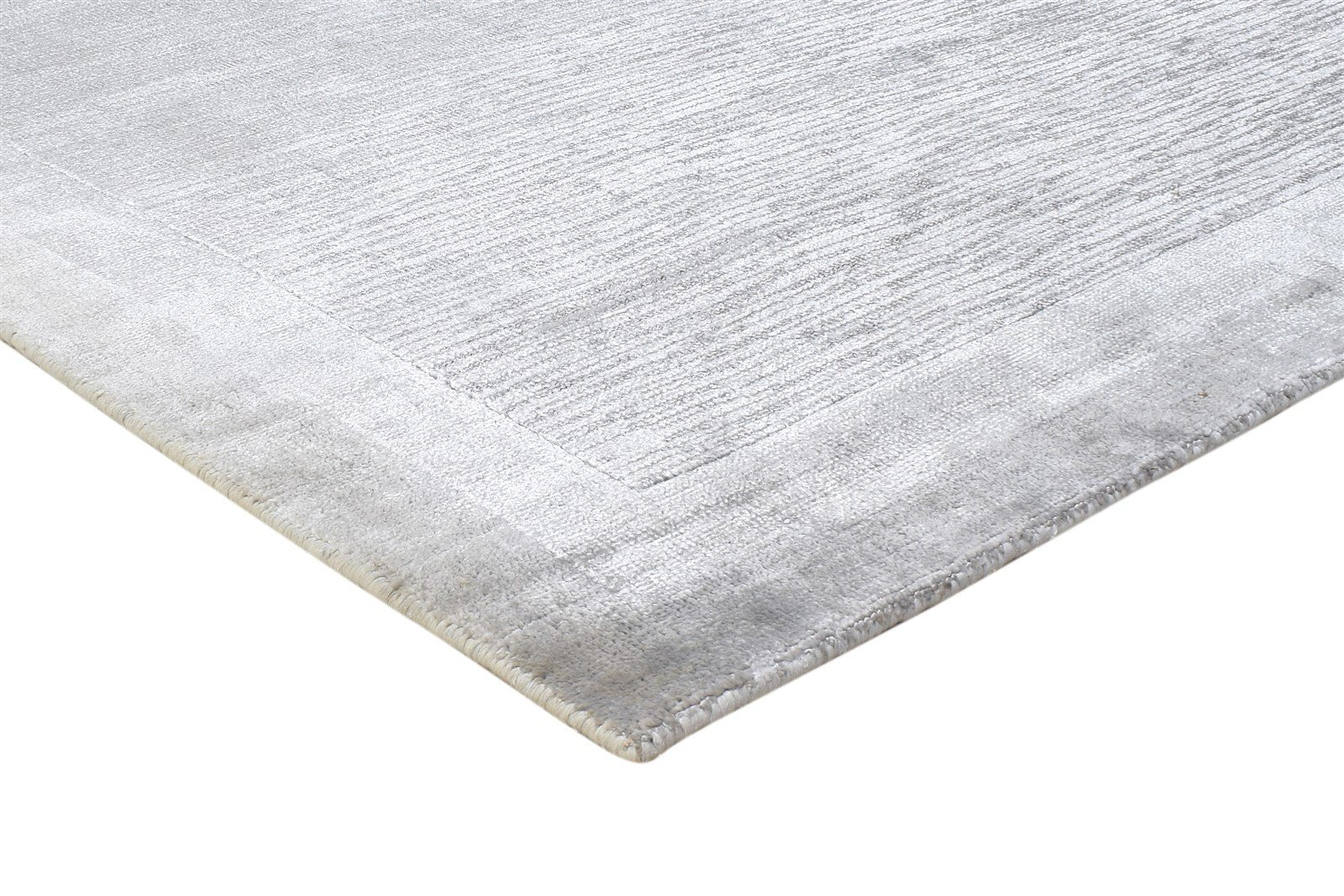 Handloom Dark Grey Silk Rug 5' X 8' Modern Scandinavian Solid Room Size Carpet 7864441176213