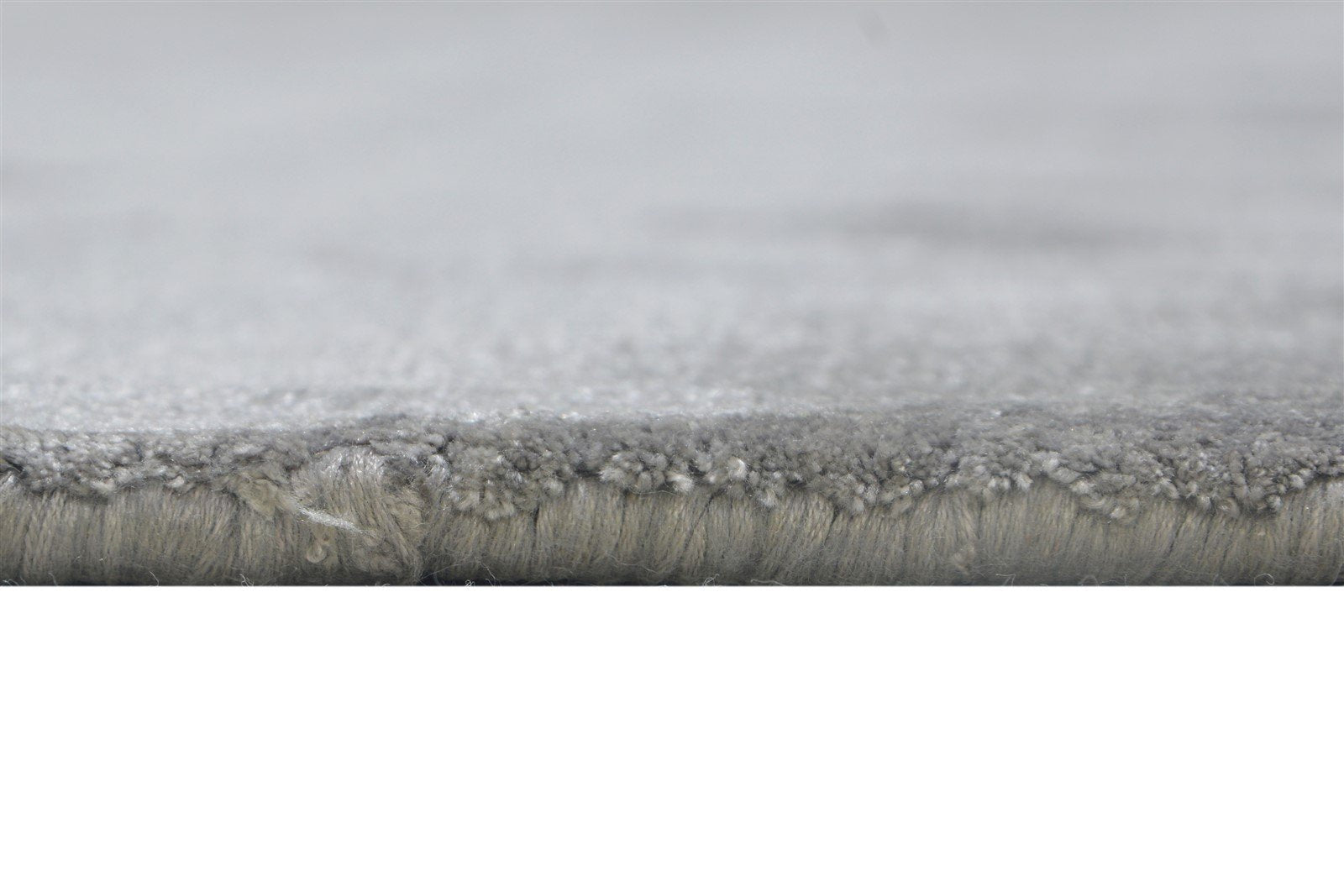 Handloom Dark Grey Silk Rug 6' X 8' Modern Scandinavian Solid Large Carpet 7864359911573