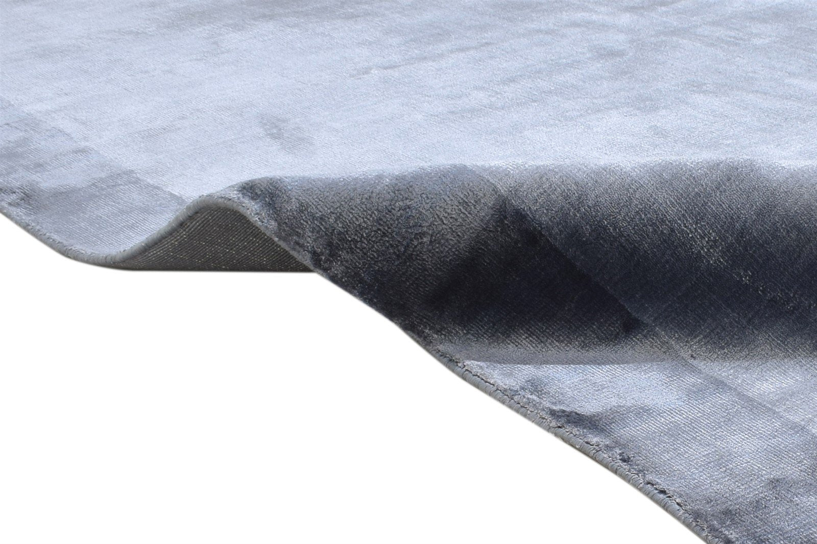 Handloom Dark Grey Silk Rug 6X8 Modern Scandinavian Bordered Room Size Carpet 7864361746581