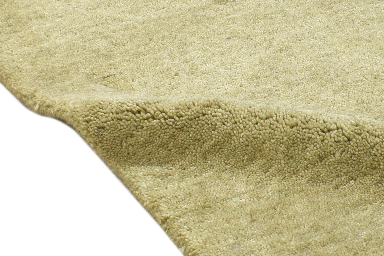 Handloom Gold Wool Rug 2' X 2' Modern Scandinavian Solid Small Carpet 7864127029397