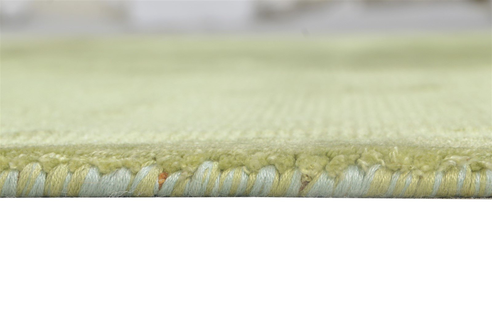 Handloom Green Silk Rug 5' X 7' Modern Scandinavian Ombre Room Size Carpet 7864153800853