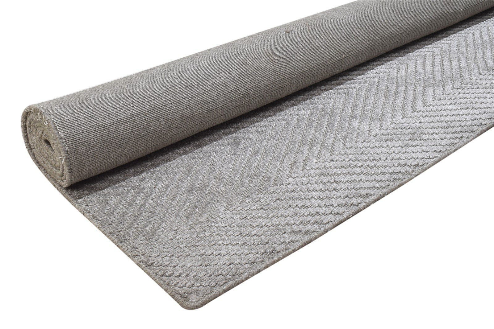 Handloom Grey Silk Rug 5' X 8' Modern Scandinavian Diamond Room Size Carpet 7864156487829