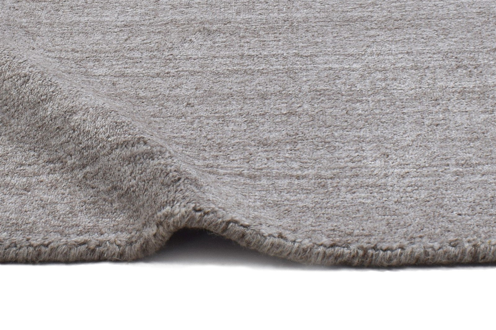Handloom Grey Wool Rug 2' X 2' Modern Scandinavian Solid Small Carpet 7864129847445
