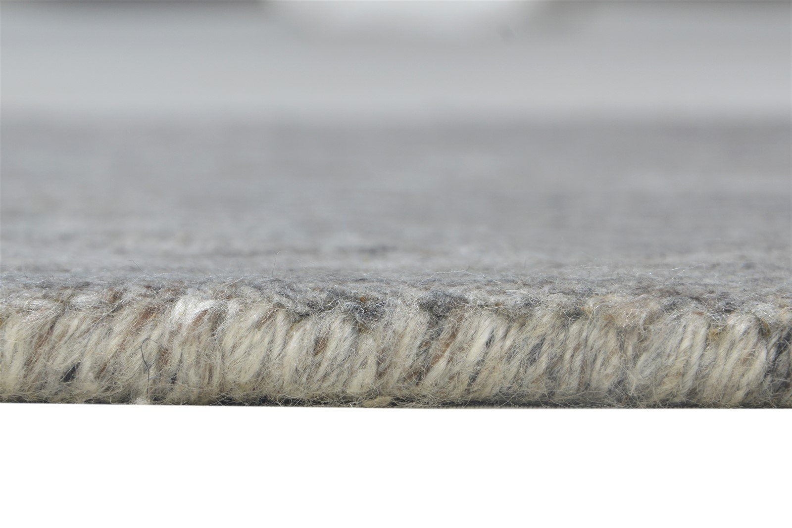 Handloom Grey Wool Rug 2' X 2' Modern Scandinavian Solid Small Carpet 7864130273429