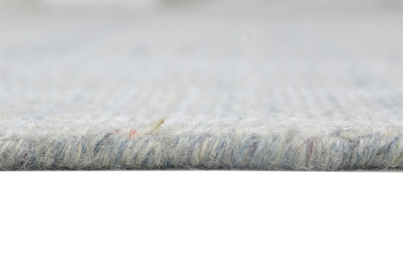 Handloom Grey Wool / Silk Rug 5X7 Modern Scandinavian Striped Room Size Carpet 7864153145493