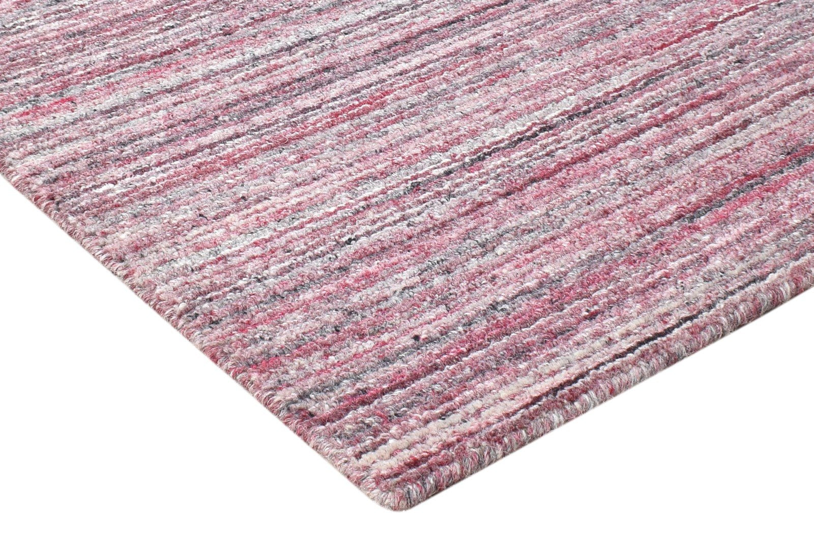 Handloom Purple Wool Rug 2' X 3' Modern Scandinavian Solid Small Carpet 7865134022805