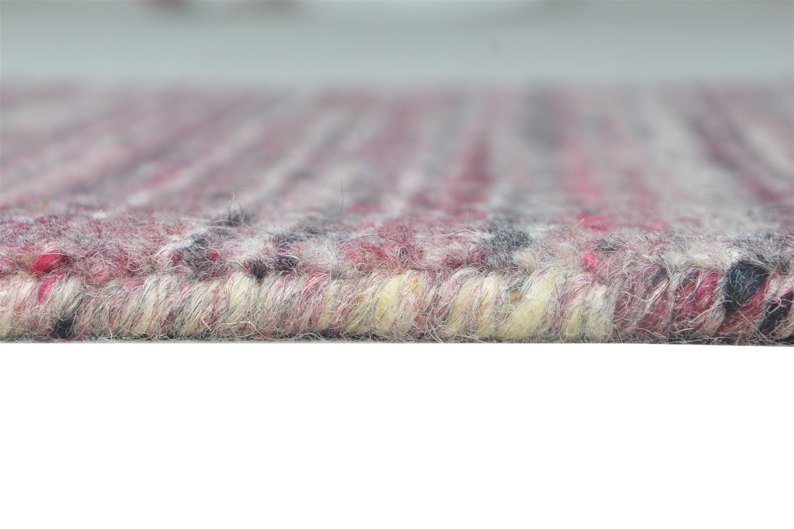 Handloom Purple Wool Rug 2' X 3' Modern Scandinavian Solid Small Carpet 7865134022805