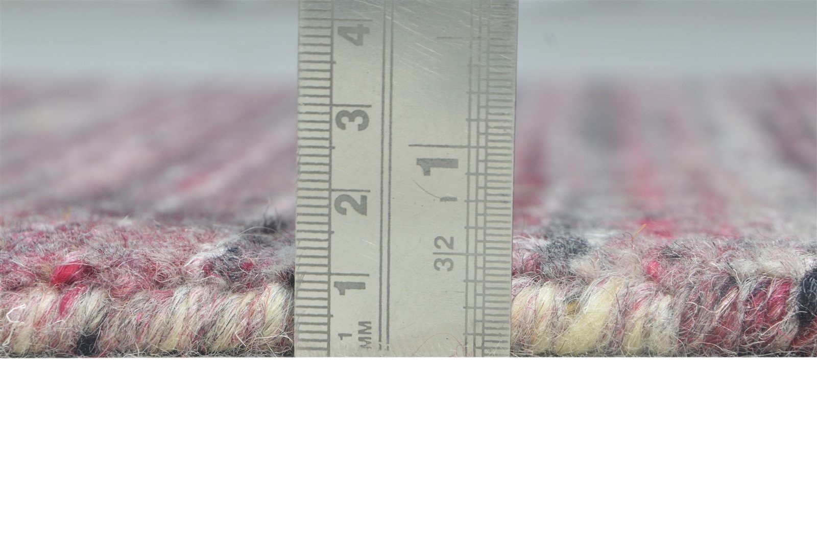 Handloom Purple Wool Rug 2' X 3' Modern Scandinavian Solid Small Carpet 7865134022805